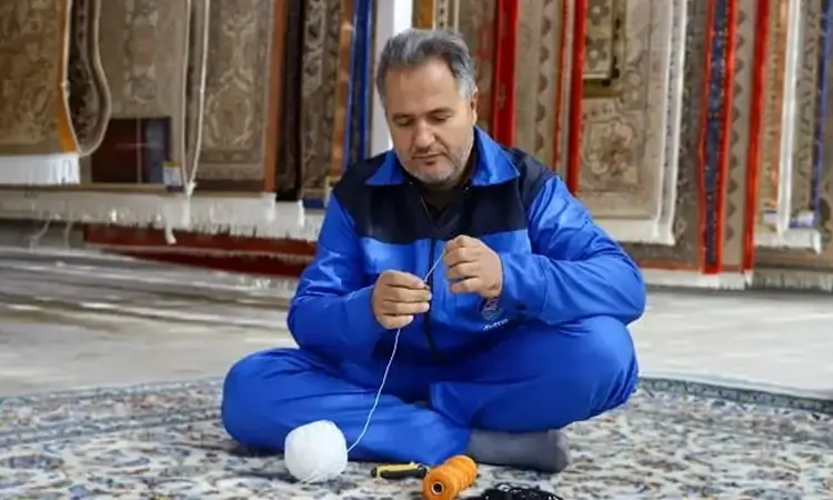 رفو فرش در قالیشویی هفت تیر